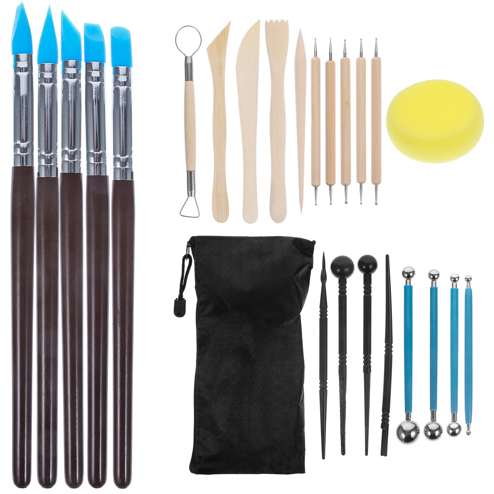 FRCOLOR 1 Set of Reusable DIY Clay Tools Pottery Sculpting Tools Clay Carving Supplies for Beginner,11.81"X7.87"X0.79"