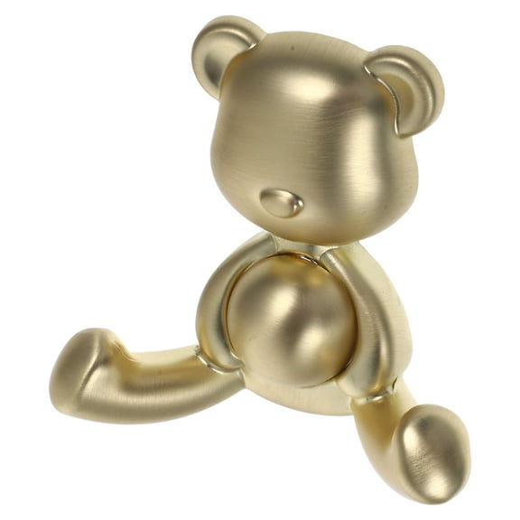 WASHWEPE Bear Shaped Wall Hooks For Hanging Coats Zinc Alloy 1 Set 2.8x2.6x1.1in