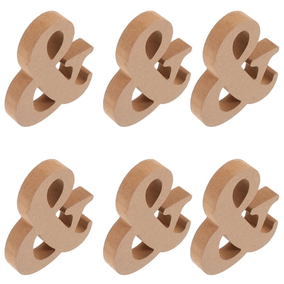 FRCOLOR  10 PCS Cursive Wooden Symbols Blank White Sign Decor Creative