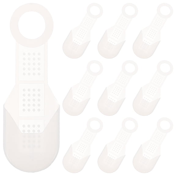 FRCOLOR 10 Pcs Anti-slip Hanger Clip over Door Clothing Hangers Coat White