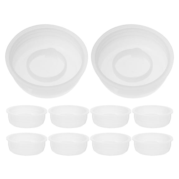 FRCOLOR  10 Pcs Barrel Bung Cap Plastic Drum Paint Brush Sponge Binder Clips Clear White