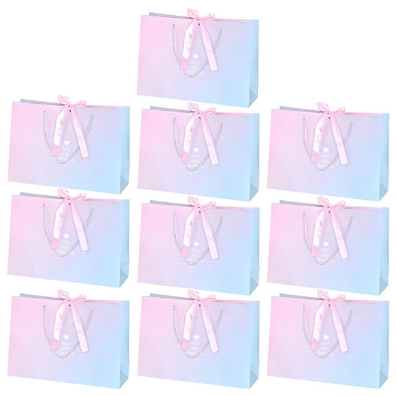 FRCOLOR  10 Pcs Birthday Gift Bag Shopping Portable Tote Bags