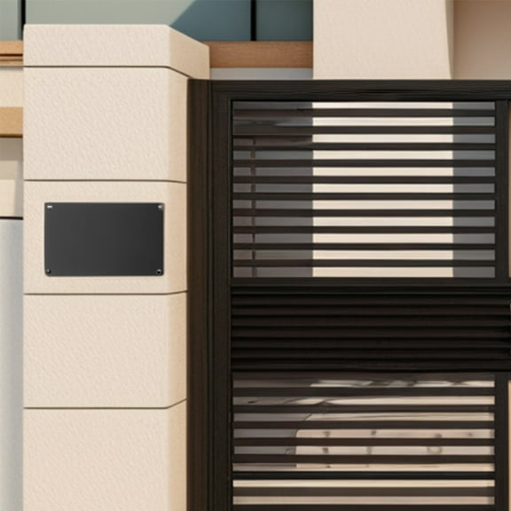 FRCOLOR 10 Pcs Blank Aluminum Plate for DIY Crafting and Engraving Black Oxidized Finish Plate for Industrial and Hotel Name Plates