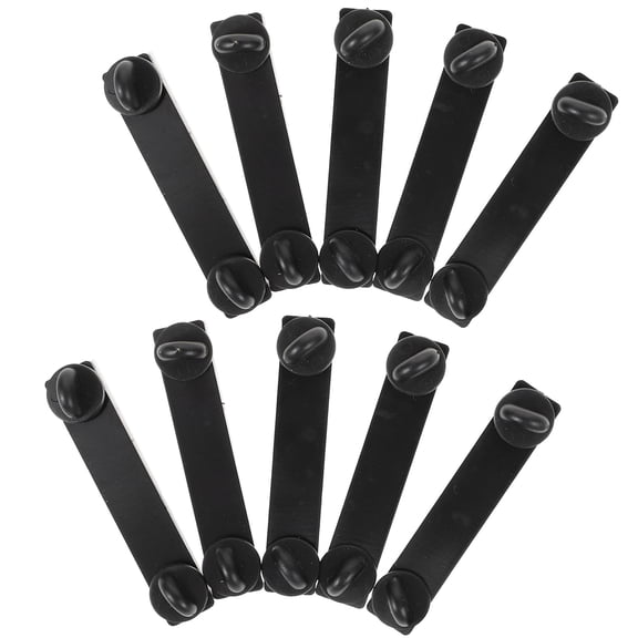 FRCOLOR  10 Pcs Brooch Keepers Enamel Pin Locking Backs Locks Crafts Black