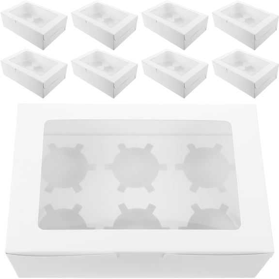 WASHWEPE Dessert Box Simple Design 10Pack For Bakery Products