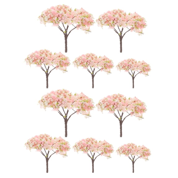 FRCOLOR 10 Pcs Cherry Blossom Artificial Flowers Micro Landscaping Accessories Tree