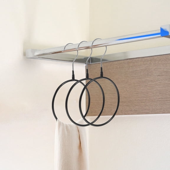 FRCOLOR  10 Pcs Circular Tie Holder Scarf Hanging Rings Non-slip Hanger