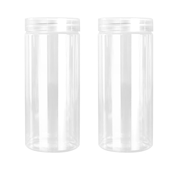 FRCOLOR  10 Pcs Clear Cups with Dome Lids Balm Webbing Ribbon Container Rhinestone Decor Travel White
