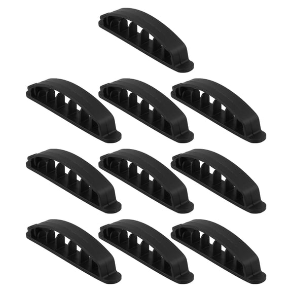 FRCOLOR 10 Pcs Clips Wire Clamp Charging Holder Wire Clip Cable Strap 8.5X2CM Black