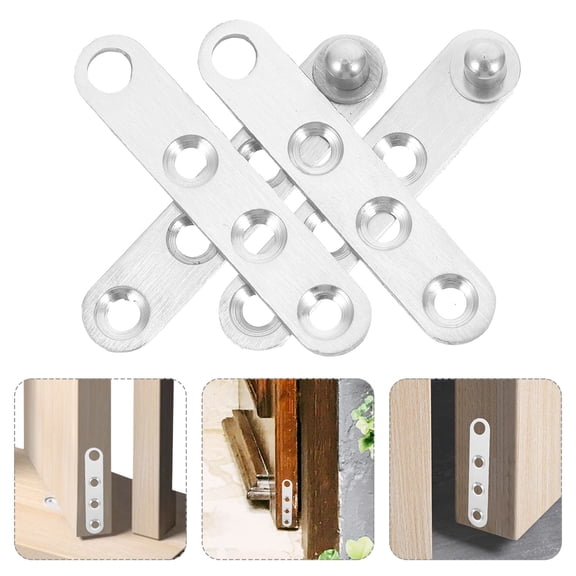 FRCOLOR 10 Pcs Door Pivot Hinges 360 Degree Rotation Matte Invisible Silver