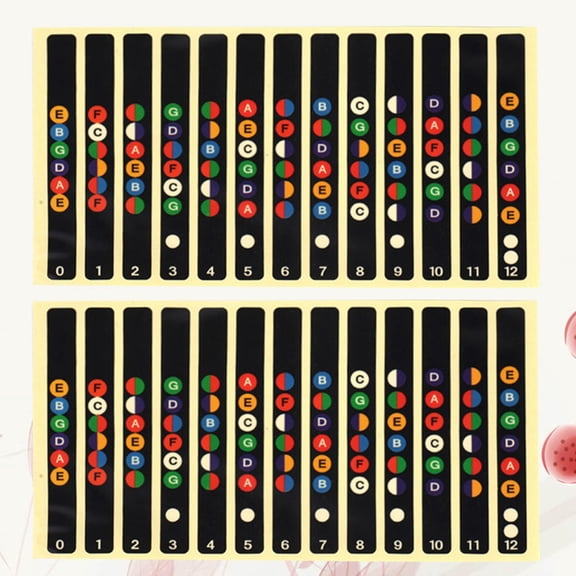 FRCOLOR 10 Pcs Guitar Sticker Acoustic Accessory Instrument Stickers Black