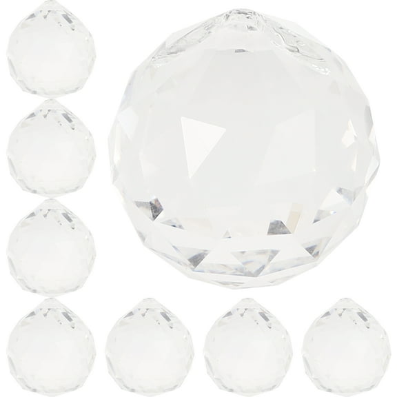 FRCOLOR  10 Pcs Hanging Crystal Ball Lighting Accessories DIY Crystals