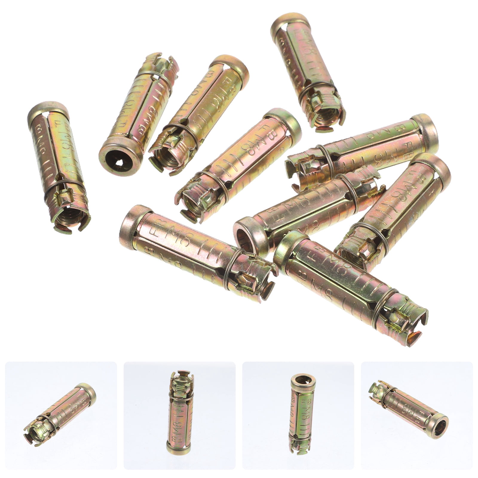 FRCOLOR 10 Pcs Holes Solid Concrete Knurled Bolts Anchor Fastener ...