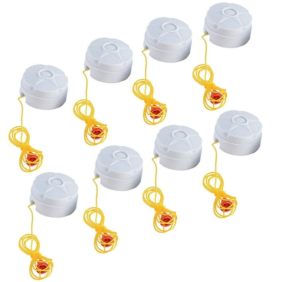 FRCOLOR  10 Pcs Lamp Pull Cord Ceiling Fan Chain Connectors Base Lights White