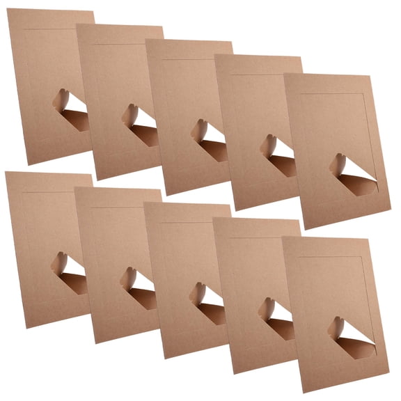 FRCOLOR 10 Pcs Paper Picture Frame Home Tabletop Photo Frames Brown
