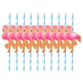 thumbnail image 1 of FRCOLOR  10 Pcs Para Jumbo Flamingo Straws Colorful Party Decorations, 1 of 6