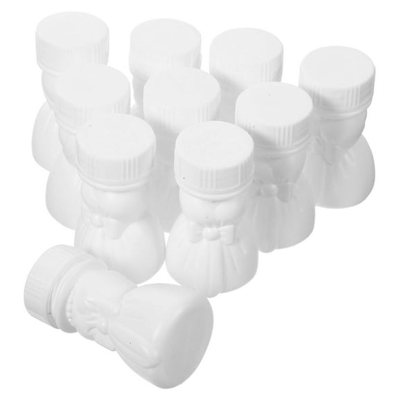 FRCOLOR 10 Pcs Photo Props Wedding Decor Holiday Favors Celebration Bubble Bottle Bridegroom White