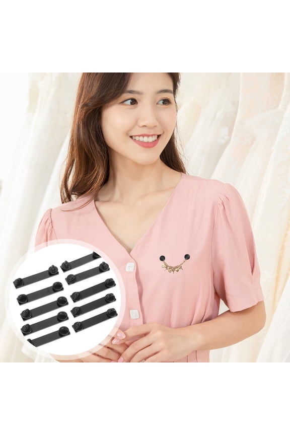 10 Pcs Pin Locking Backs Bars Pins for Crafts Backing Extra Black