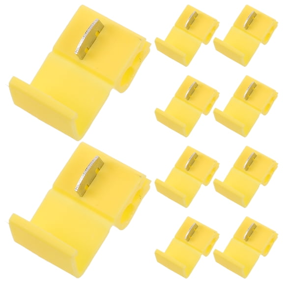 FRCOLOR 10 Pcs Quick Splice Wire Connectors Distribution Cabinet Lock Core Door Key Yellow