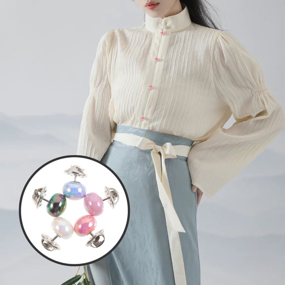 FRCOLOR  10 Pcs Shirt Brooch Buttons Embellishments Seamless Button-up Miss