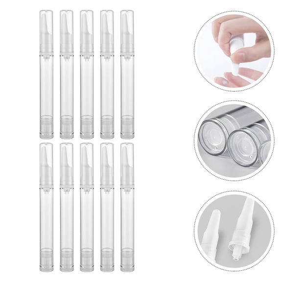 LABSERRON 10Pcs Refillable Airless Pump Bottle for Skin Care Bottles with Portable Vacuum Function
