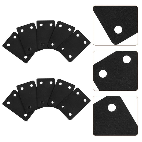 FRCOLOR  10 Pcs Stainless Steel Connectors Adjustable Angle Bracket Fixing Brackets Black