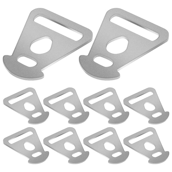 FRCOLOR  10 Pcs Stainless Steel Triangle Piece Canopy Buckle Accessories
