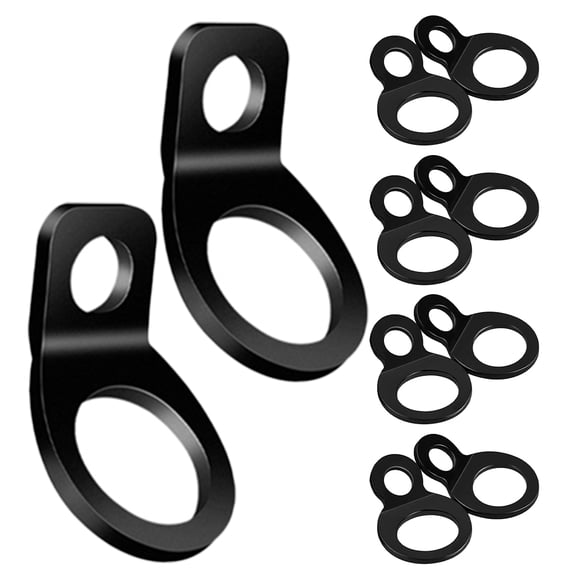 FRCOLOR  10 Pcs Tie down Rings Hooks for Trailer Hanging Truck Black