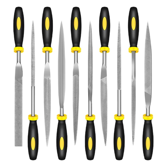 WRISTBIQUE Rotary Tool Accessories Steel Black 10 Pcs for Deburring and Trimming