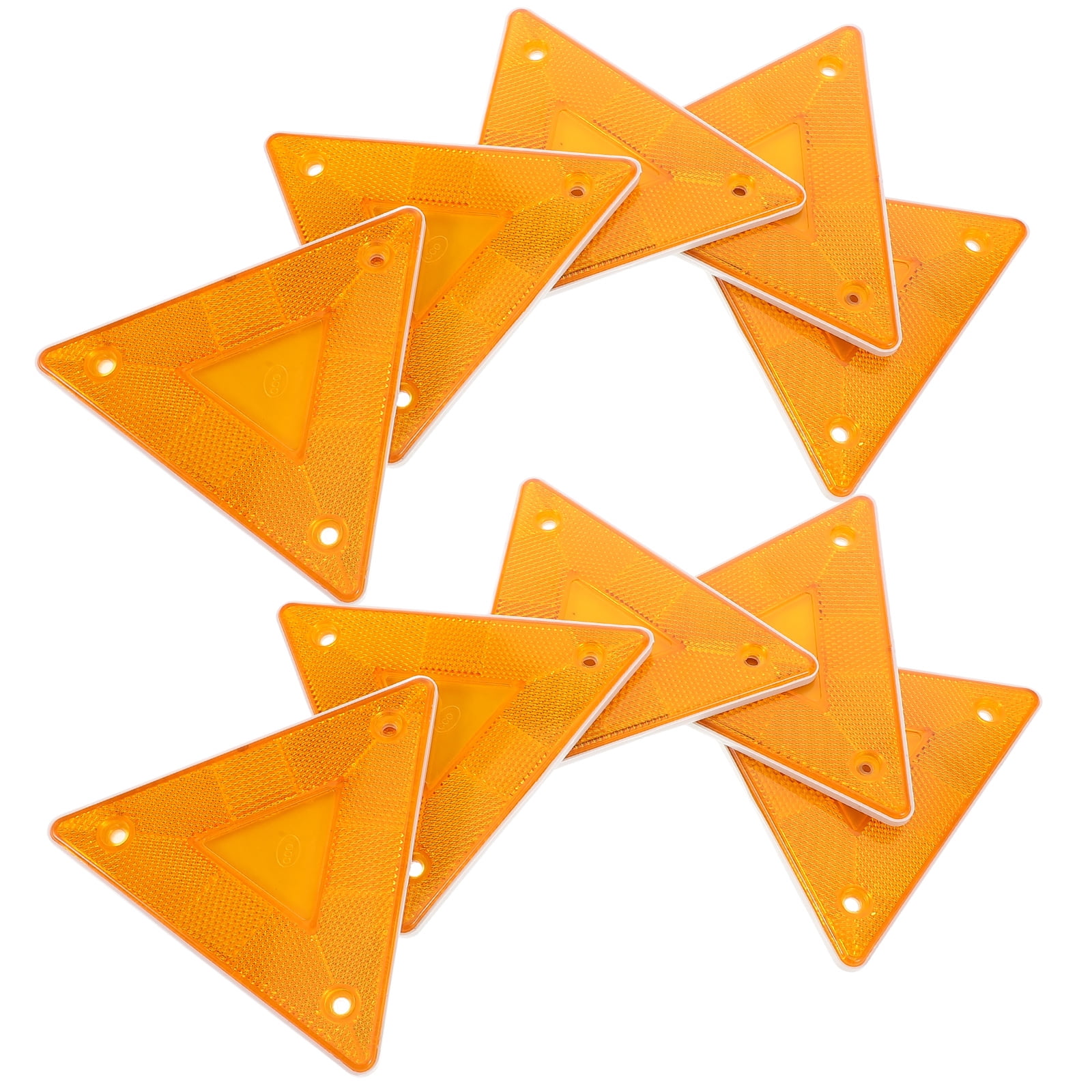 FRCOLOR 10 Pcs Trailer Reflector Car Reflector 14.50X13.00X0.50CM Yellow