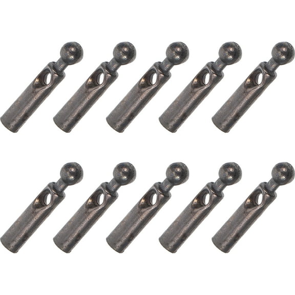 FRCOLOR  10 Pcs Umbrella Screw for Sand Metal Folding Tips Parts Dark Grey