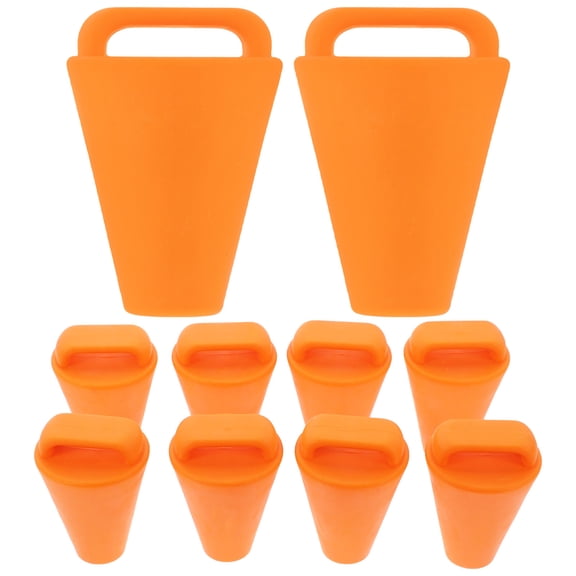 FRCOLOR 10 Pcs Use Water Plug Boat Scupper Plug Paddle Boat Drain Plug 4X5.5cm Orange