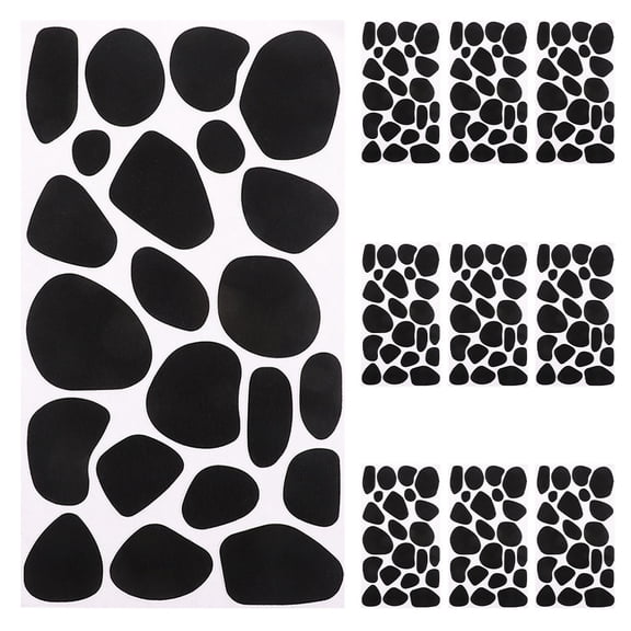LABSERRON 10 Sheets Self Adhesive Black Felt Dots Decorative Felt Stickers for DIY Projects