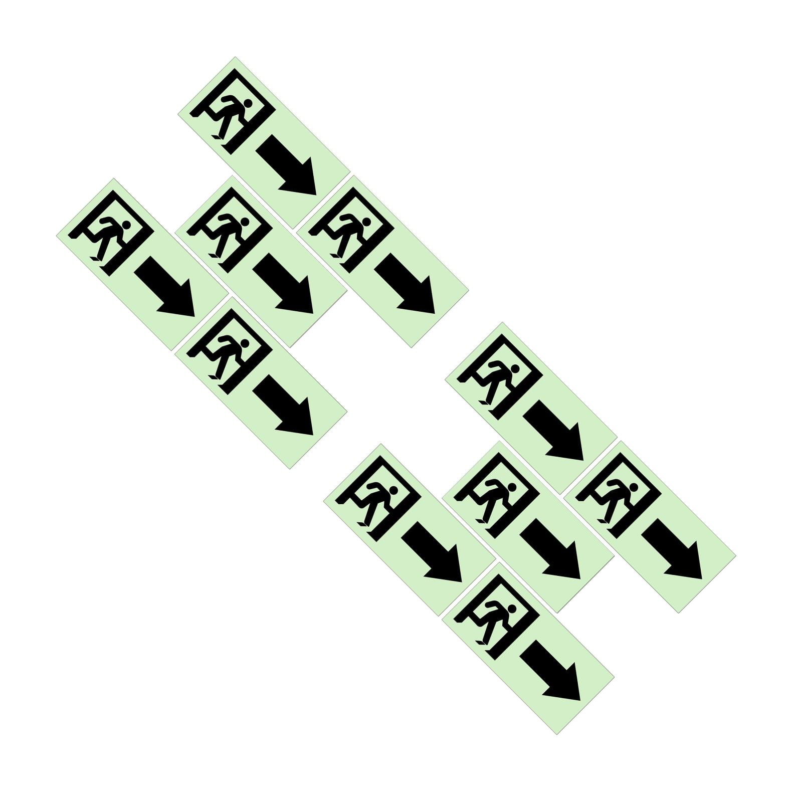 FRCOLOR 10 pcs Public Night Glowing Stickers Safe Exit Stickers ...