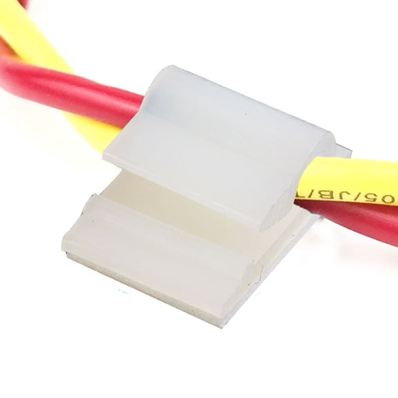 FRCOLOR  100 PCS Cable Ties Holder Wires Protector Clamps Adhesive White