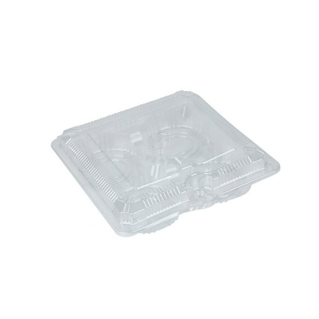 FRCOLOR 100 Pcs 4grids Disposable Food Package Boxes Transparent