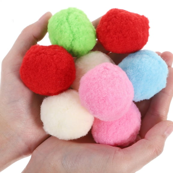 FRCOLOR 100 Pcs Crafting Fluffy Balls Clothing Pom Poms Large Blue Colorful