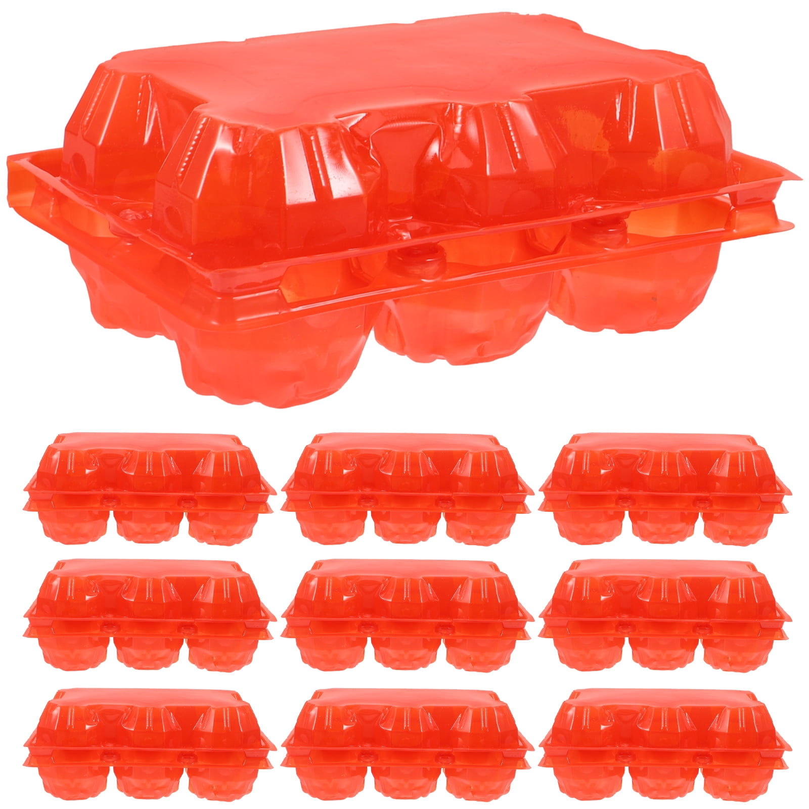 FRCOLOR 100 Pcs Egg Basket Egg Carton Baby 14.20X9.50X6.00CM Red