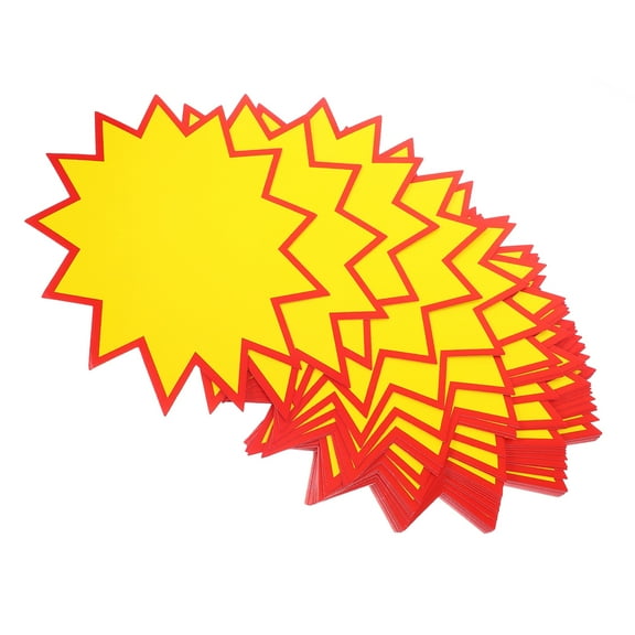 FRCOLOR  100 Pcs Explosive Sticker Price Tag Removable Sticky Blank Stickers Yellow