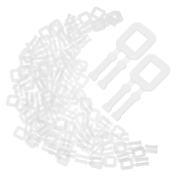 WASHWEPE Moving Supplies Pull Handles Heavy Duty Shipping Box Handles Transparent Pp 100pcs