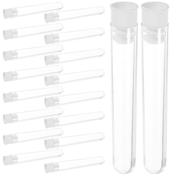 FRCOLOR 100 Pcs Kids Clear Plastic Test Tube Child 10.50X1.20X1.20CM