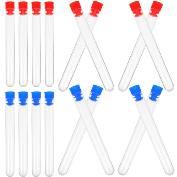 FRCOLOR 100 Pcs Needle Storage Sealed Bottle Needle Tube Holder 10.8X1.2cm Transparent