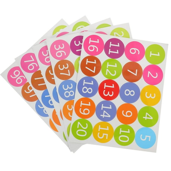 FRCOLOR 100 Pcs Number Stickers for Classroom Line up Spots Floor Labels Numbers Large Office