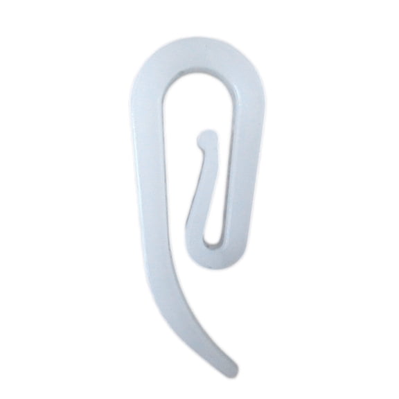 FRCOLOR 100 Pcs Plastic Curtain Hook Drapery White DIY Shower Hooks
