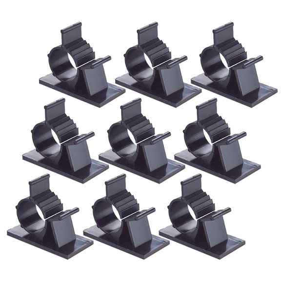 LABSERRON adhesive cable clips cable clamp plastic black general users outdoor use 100pcs