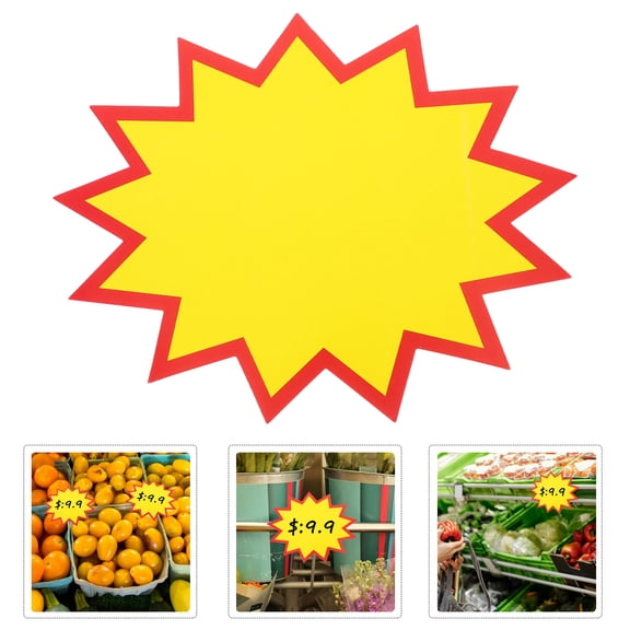 FRCOLOR  100 Pcs Promotional Sticker Paper Price Tag Labels Retail Yellow