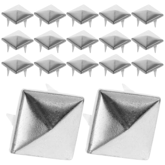 FRCOLOR 100 Pcs Rivets for Suitcase Dressmaking Spike Studs Clothing Fabric Silver