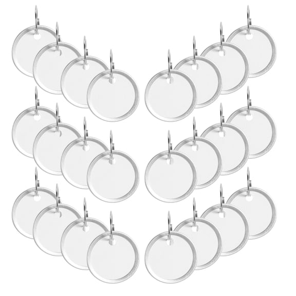 WASHWEPE Marking Label White For 100Pcs 1.22X1.22X0.04In