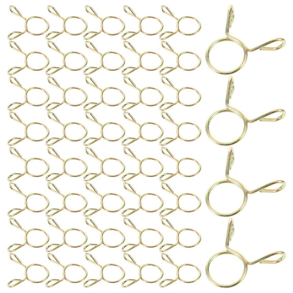 FRCOLOR  100 Pcs Small Spring Clamps Tube Fastener Multifunctional Loop