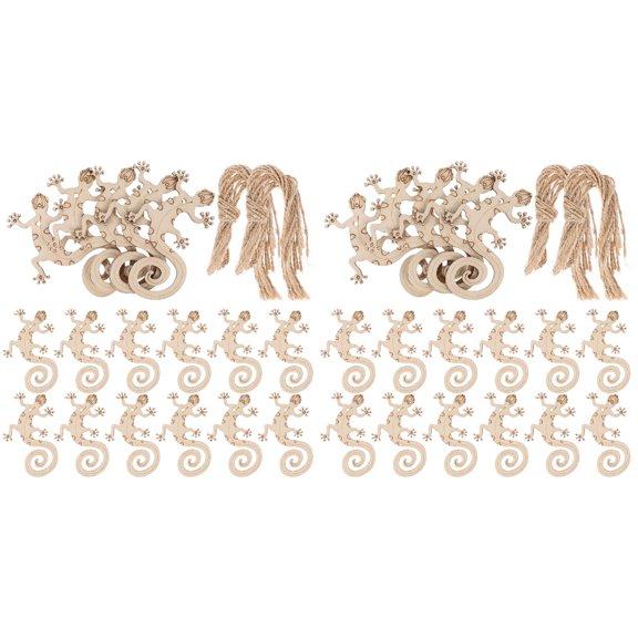 FRCOLOR 100 Sets of Unfinished Wooden Creative Design Slices DIY Blank Graffiti Wood Slices